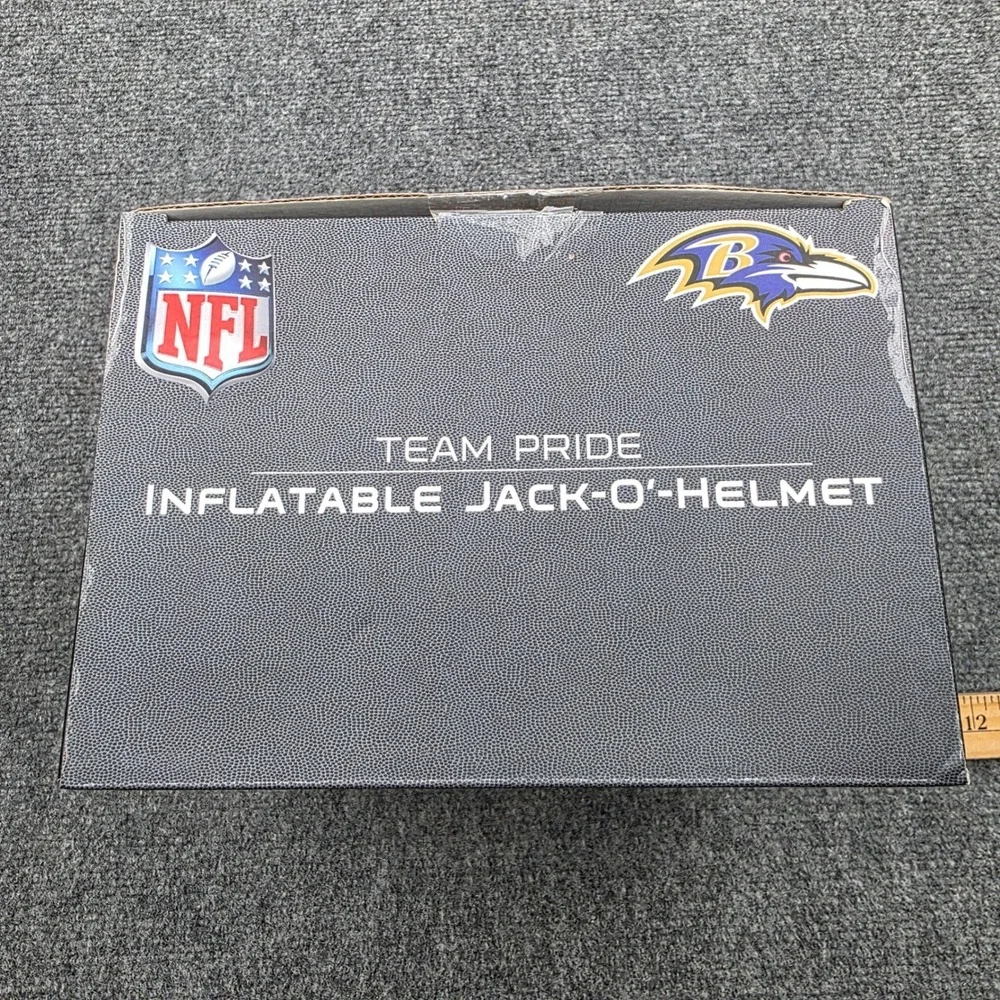 NFL Baltimore Ravens 4 FT Inflatable Jack-O-Helmet LED Pumpkin Halloween Decor